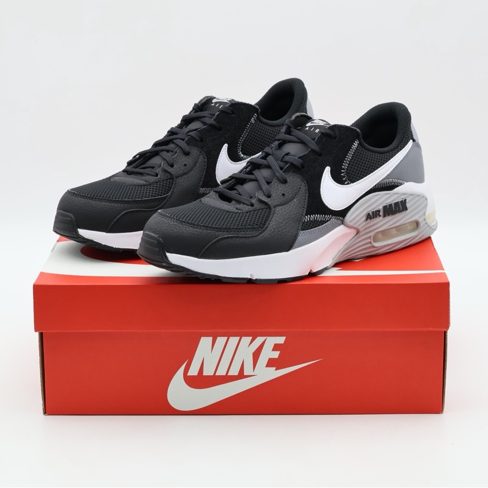 Nike Air Max Black and Gray Sneakers, Color Black/White/Grey, Size 11